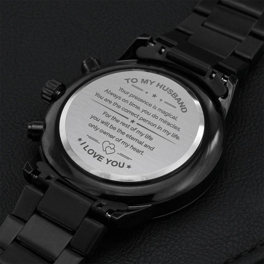 Gift For Husband. Birthday Gift. Anniversary Gift. Christmas Gift. Engraving Chronograph Watch