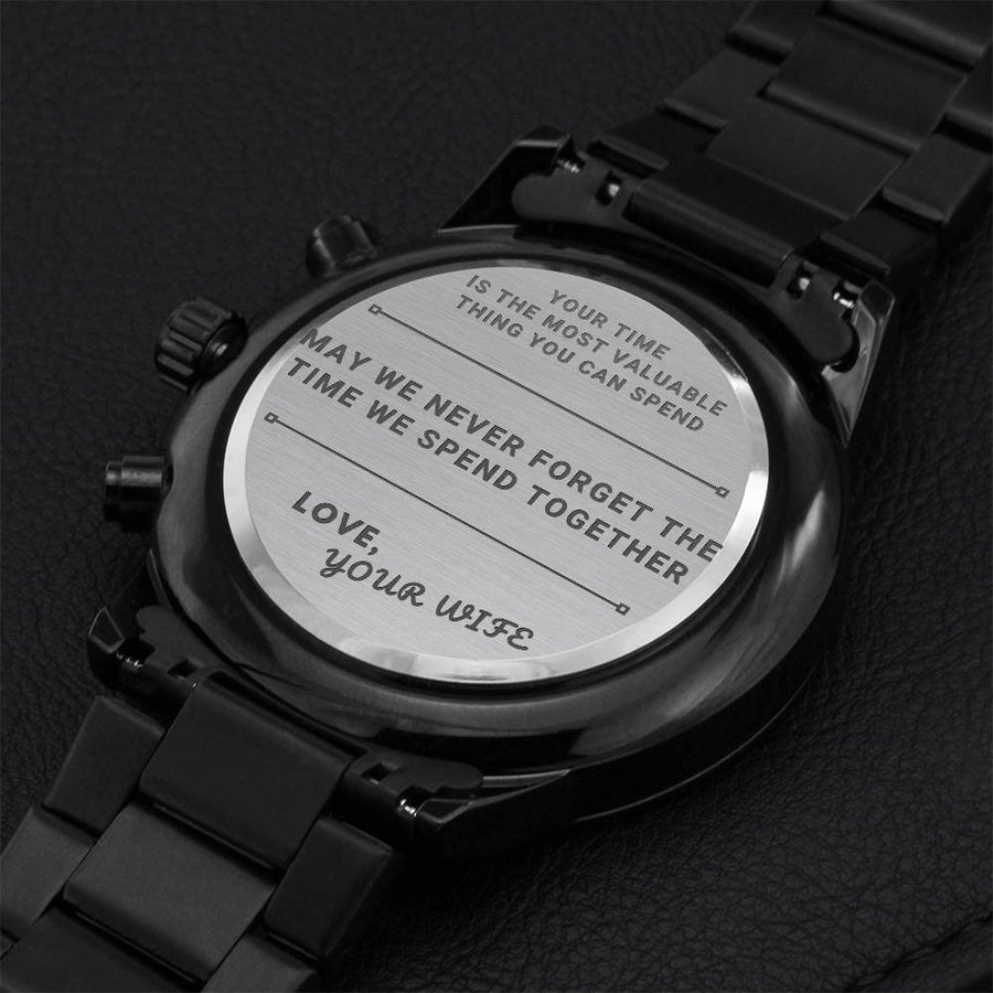 Time Together Engraving Chronograph Watch