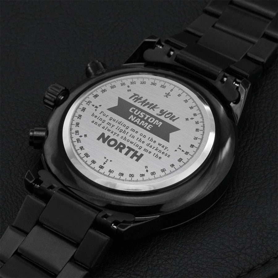 Customizable North Watch Engraving Chronograph Watch
