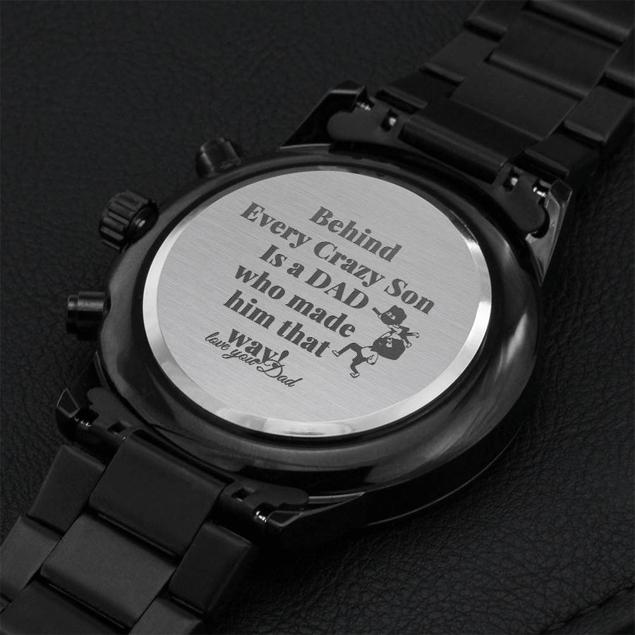 Dad Best Son Gift Engraving Chronograph Watch