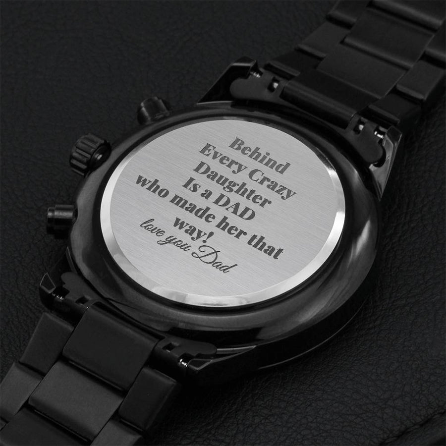 Dad Best Engraving Chronograph Watch