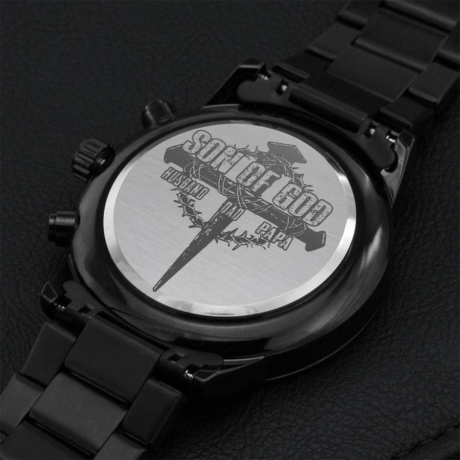 Son Of God - Papa Engraving Chronograph Watch