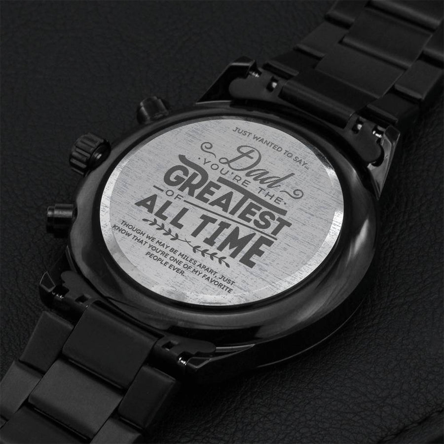 Father's Gift For Dad Dad's Customize Watch Custom Watch For Dad Minimalist Dad's Watch Dad's Gift Engraving Chronograph Watch