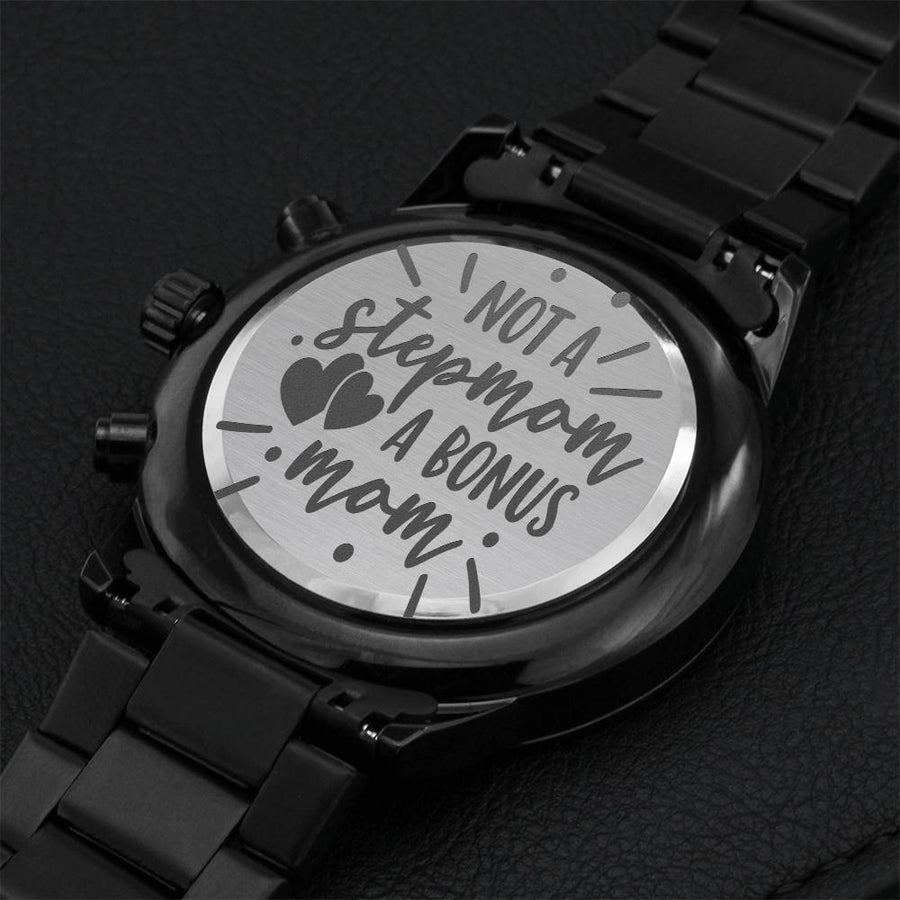 Gift For Stepmom Or Girlfriend Customizable Modern Watch Engraving Chronograph Watch