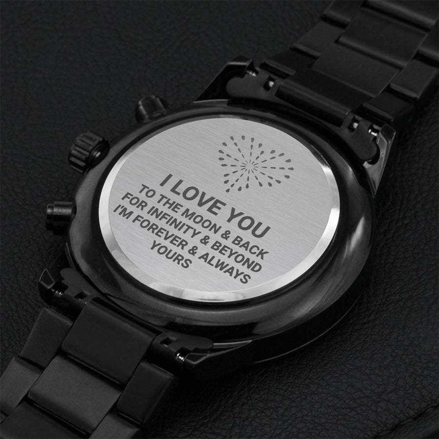 I Love You Forever & Always Chronograph Watch Engraving Chronograph Watch