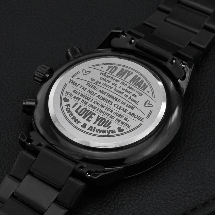 Gift For Your Man - The One - Watch Engraving Chronograph Watch