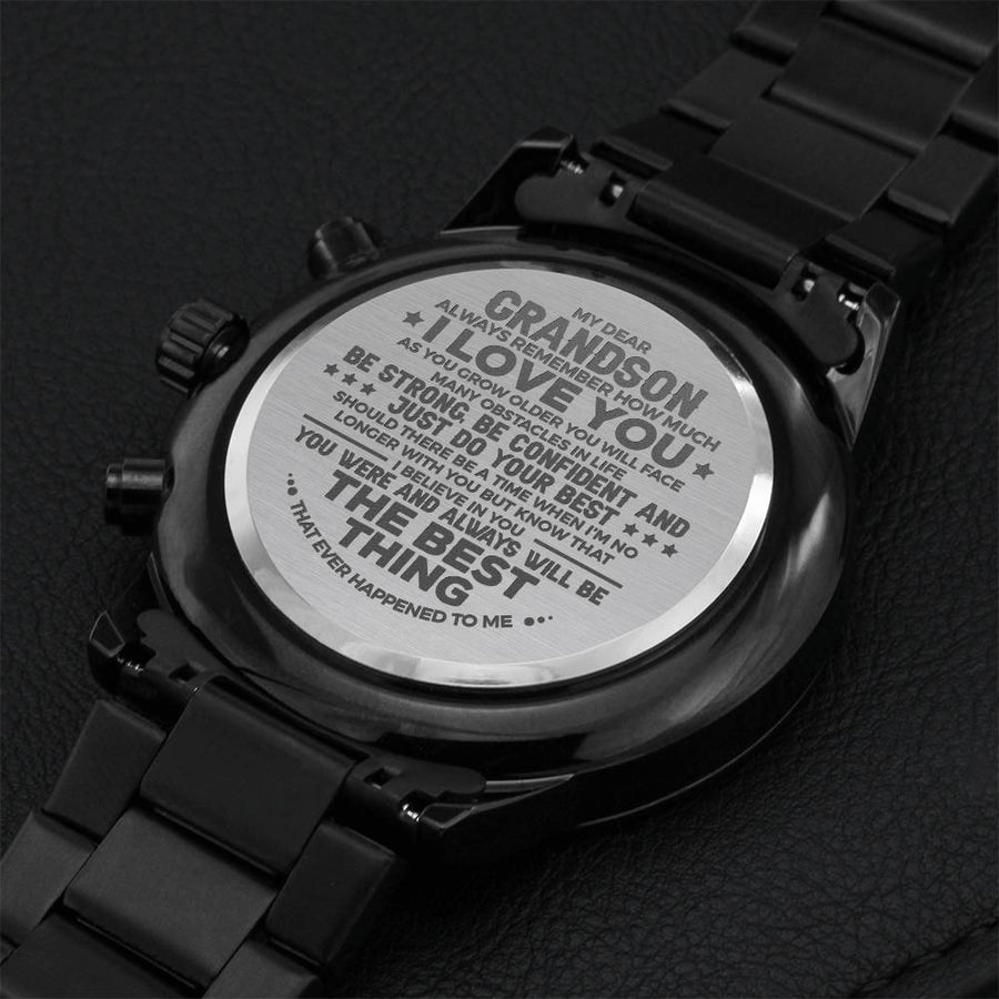 Grandson I Love You - Chronograph Watch Engraving Chronograph Watch