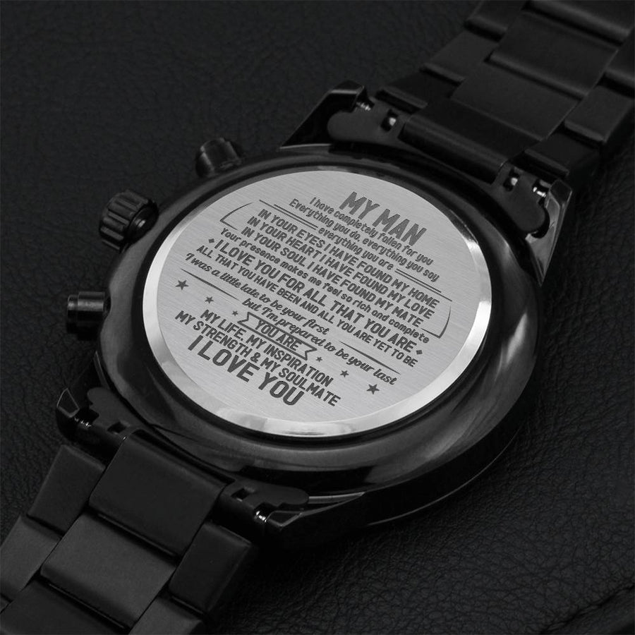 Husband You Are My Life And My Inspiration Engraving Chronograph Watch