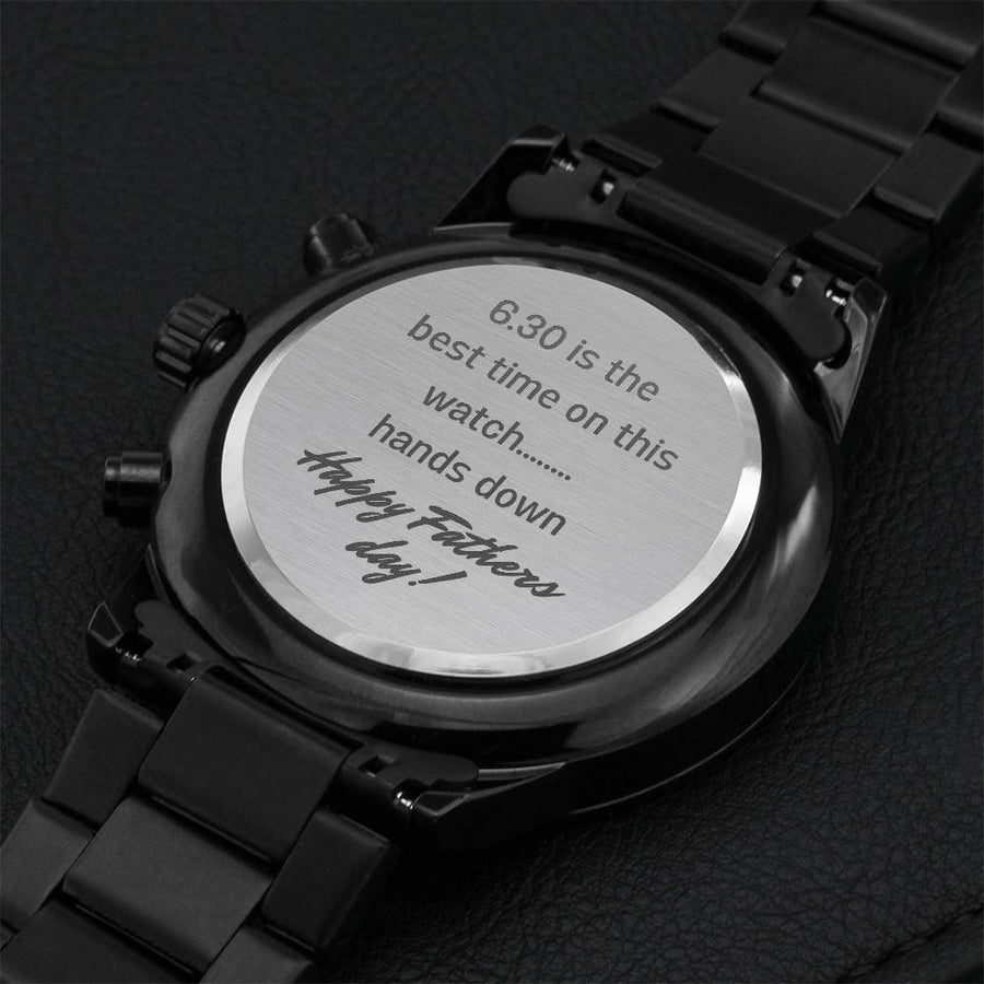 Best Time Hands Down. Watch Engraving Chronograph Watch