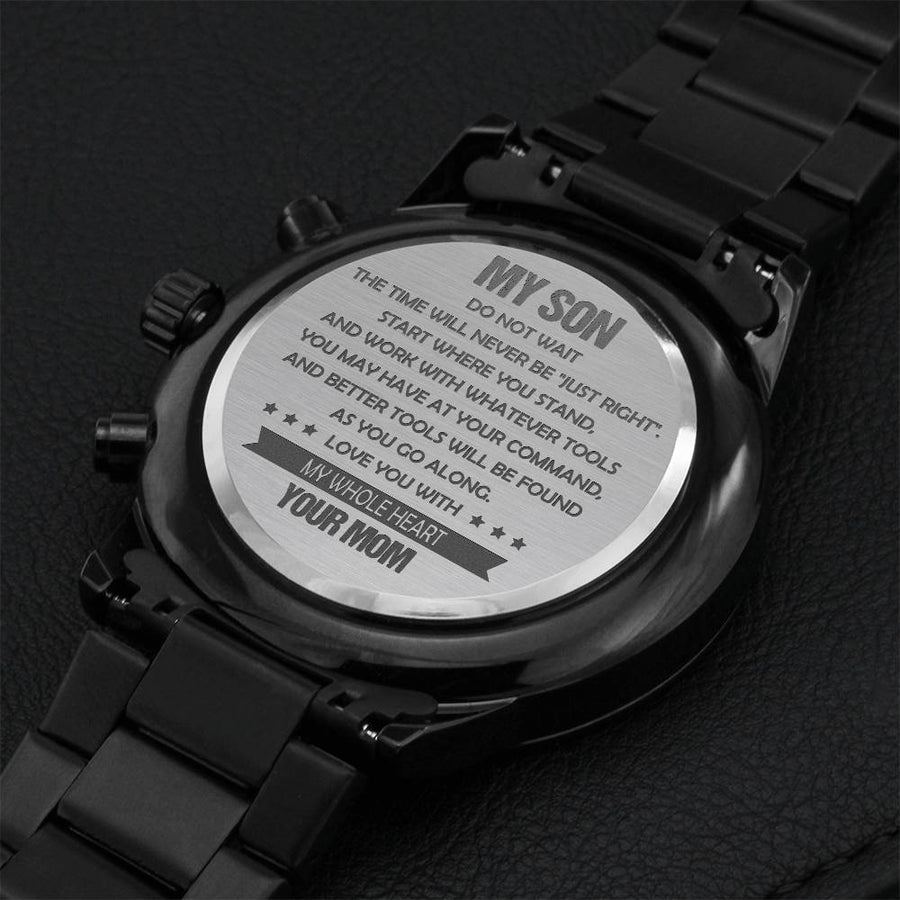 Chronograph Watch From Mom To Son - 464 Engraving Chronograph Watch