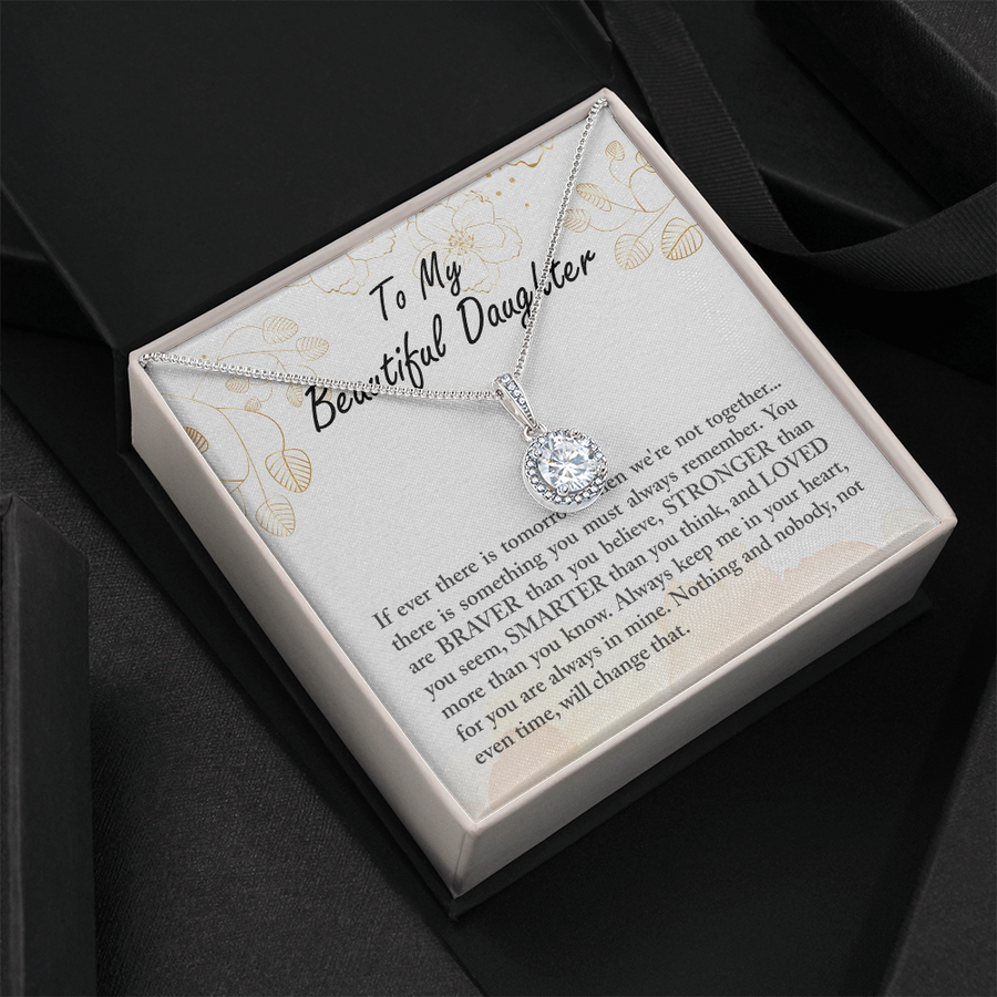 Always Keep Me in Your Heart Eternal Hope Necklace Engraved Perfect Gift for Daughter from Mom