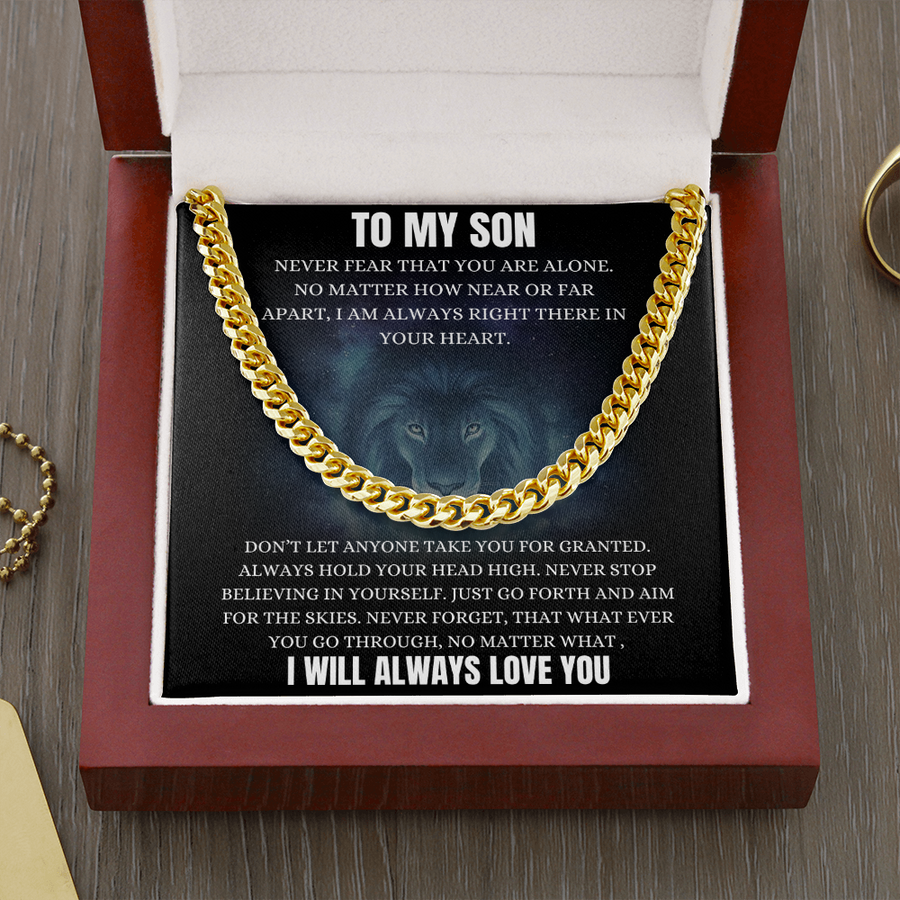 To My Son Necklace, Christmas Gift For Son From Mom, Dad, Son Chain Necklace From Dad, Teenager Son Gift
