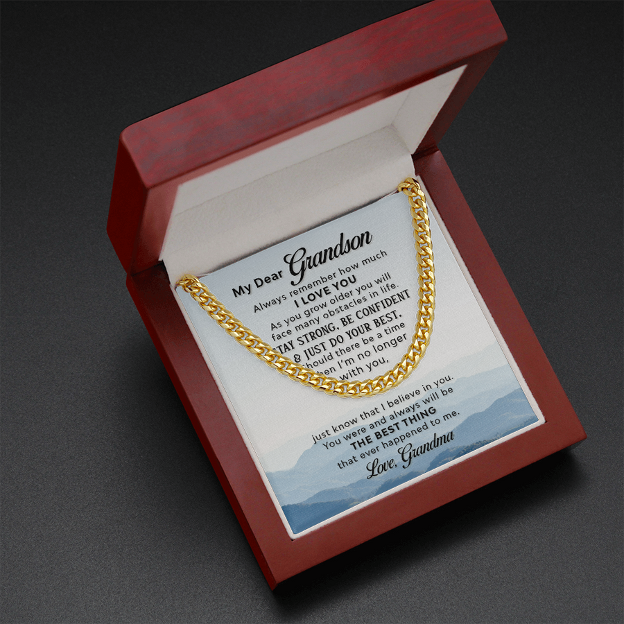 (Almost Gone) Gift for Grandson - Cuban Link Chain Necklace - Trending Now