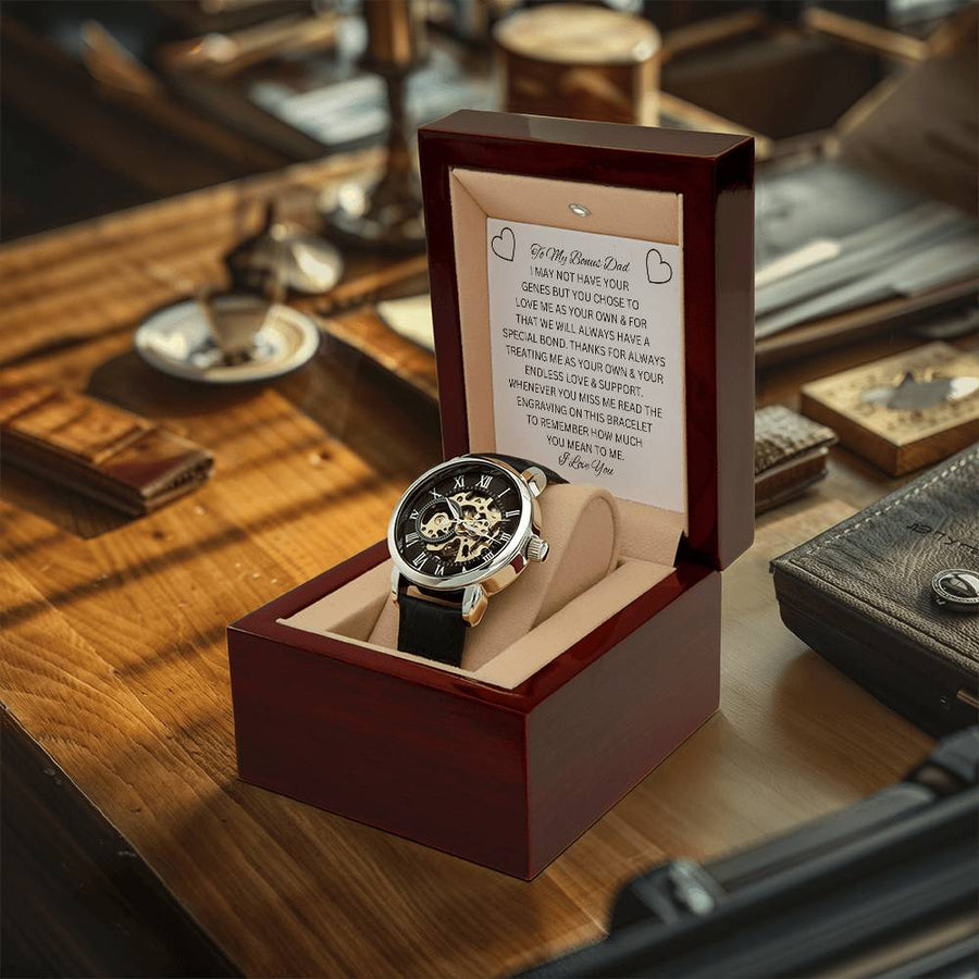 Bonus Dad Gift, Father's Day Gift For Bonus Dad, Stepdad Gift, Birthday Gift For Bonus Dad, To My Bonus Dad, Thank You Gift - Openwork Watches