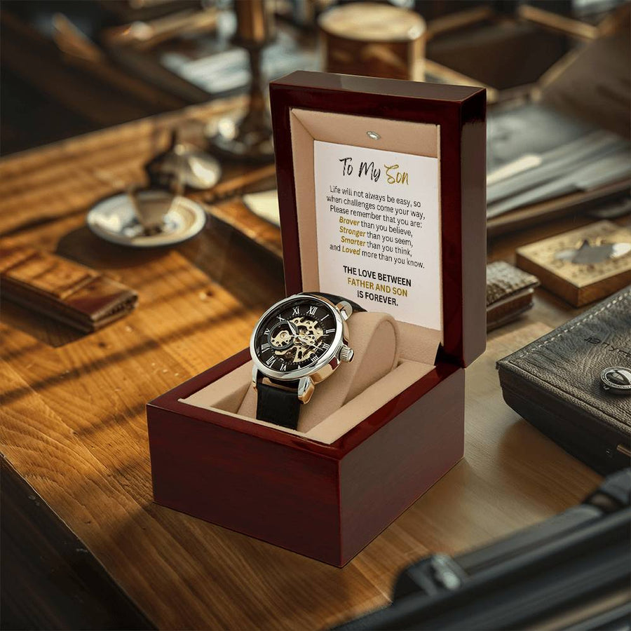 Father Son Forever Love - Men's Openwork Watches