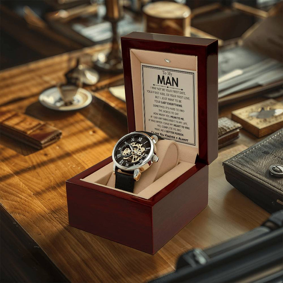 Gift For My Man - Love You Forever Openwork Watches - My Last Everything