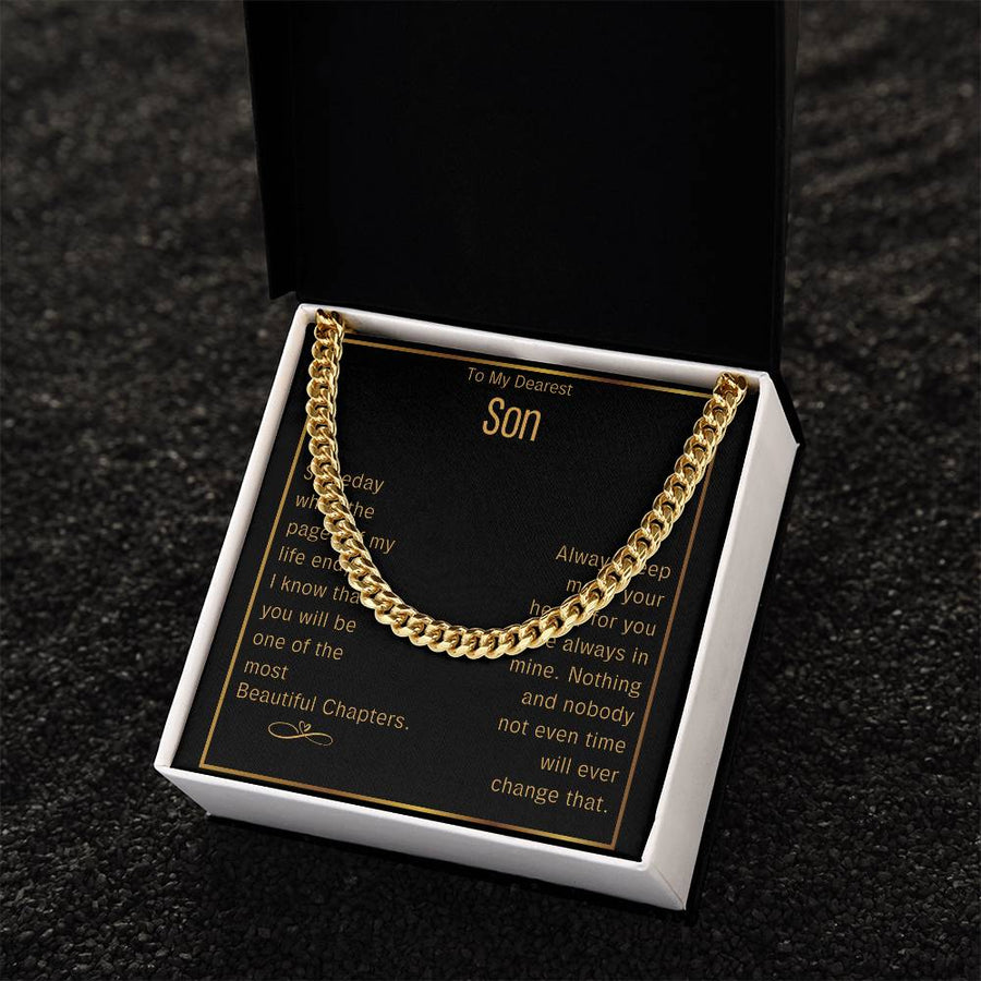 To My Son Gift From Mom Christmas Gift For Son From Mom Son Cuban Link Chain Necklace Sentimental Meaningful Gifts