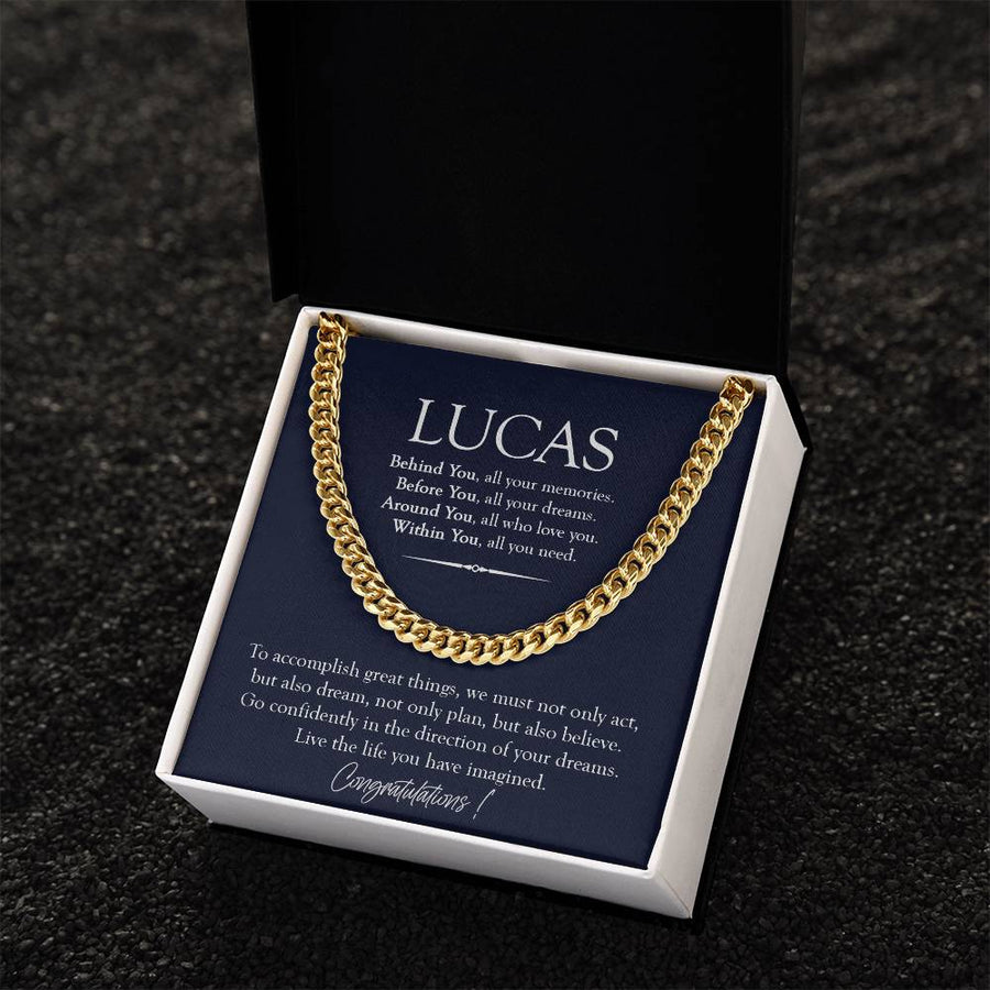Personalized Graduation Gifts For Him High School College Graduation Gifts For Him Graduation Necklace For Son Grands Cuban Link Chain