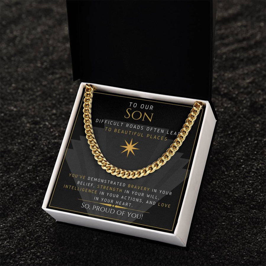 Gift For Son From Mom Cuban Link Chain Gold Link Chain Father Son Gift Son Christmas Gift Birthday Son Gift Son Gift P