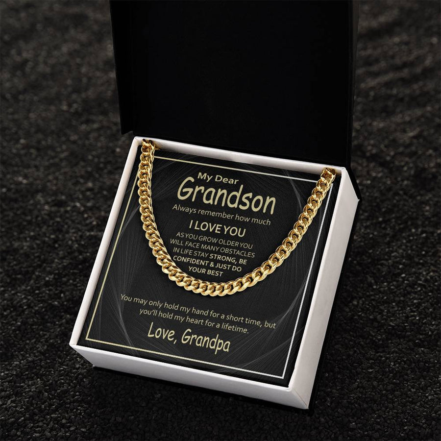Sentimental Grandson Gifts From Grandpa Grandson Cuban Chain Necklace Grandpa To Grandson Gifts Gifts For Grandson Cuban Link Chain