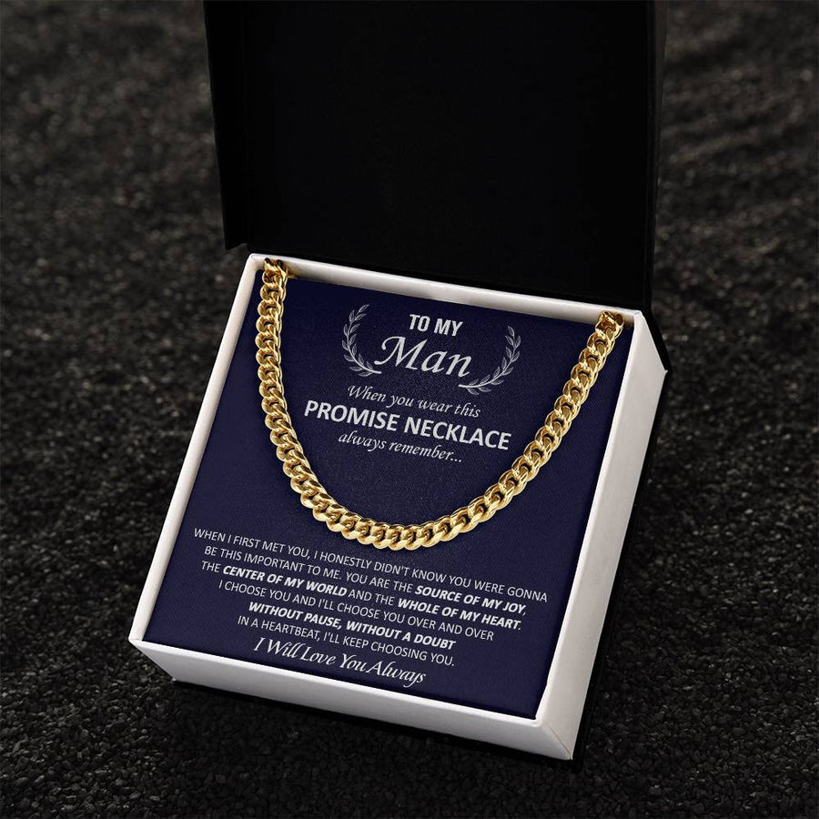 Gift For Your Man - My Joy - Cuban Link Valentine's Day Birthday Gift Anniversary Gift Gift For Boyfriend Gift For Hus Cuban Link Chain