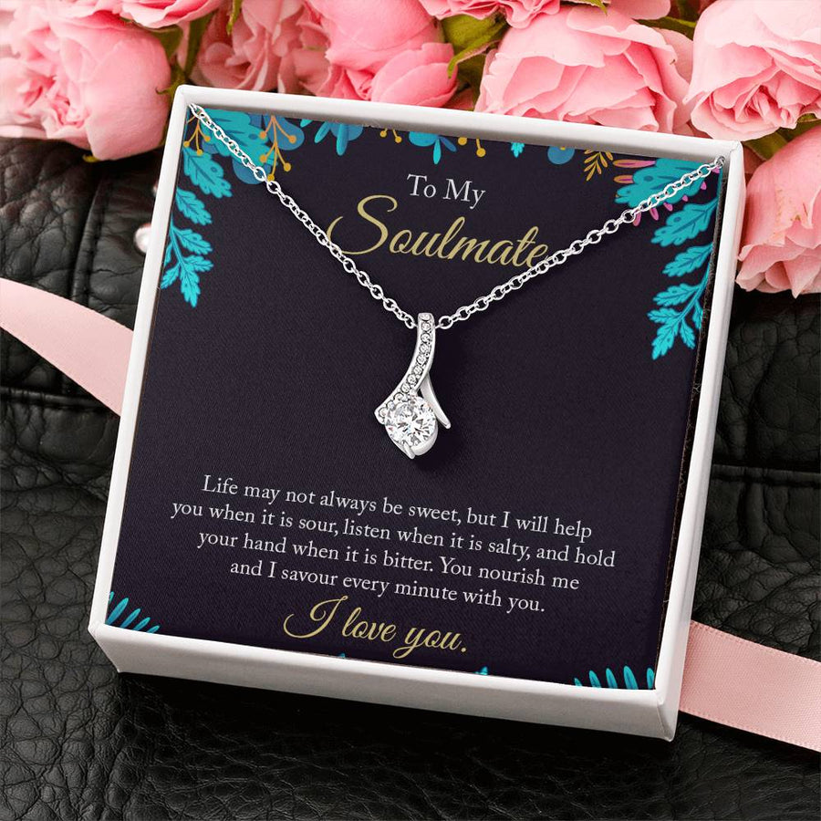 Life’s Sweet and Bitter Moments 18K Yellow Gold Finish Alluring Beauty Necklace Jewelry Perfect Gift for Beautiful Soulmate Anniversary