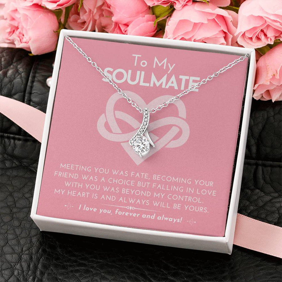 Meeting You Was Fate Beyond Control 18K Yellow Gold Finish Alluring Beauty Necklace Jewelry Romantic Gift for Soulmate Anniversary