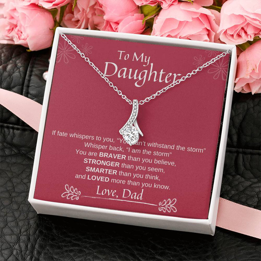 The Storm Braver Stronger 18K Yellow Gold Finish Alluring Beauty Necklace Jewelry Beautiful Gift for Beautiful Daughter Birthday