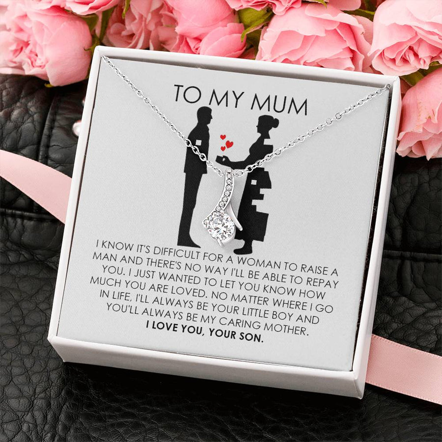 No Way I’ll Be Able To Repay You 18K Yellow Gold Finish Alluring Beauty Necklace Jewelry Grateful Gift for Mum from Son