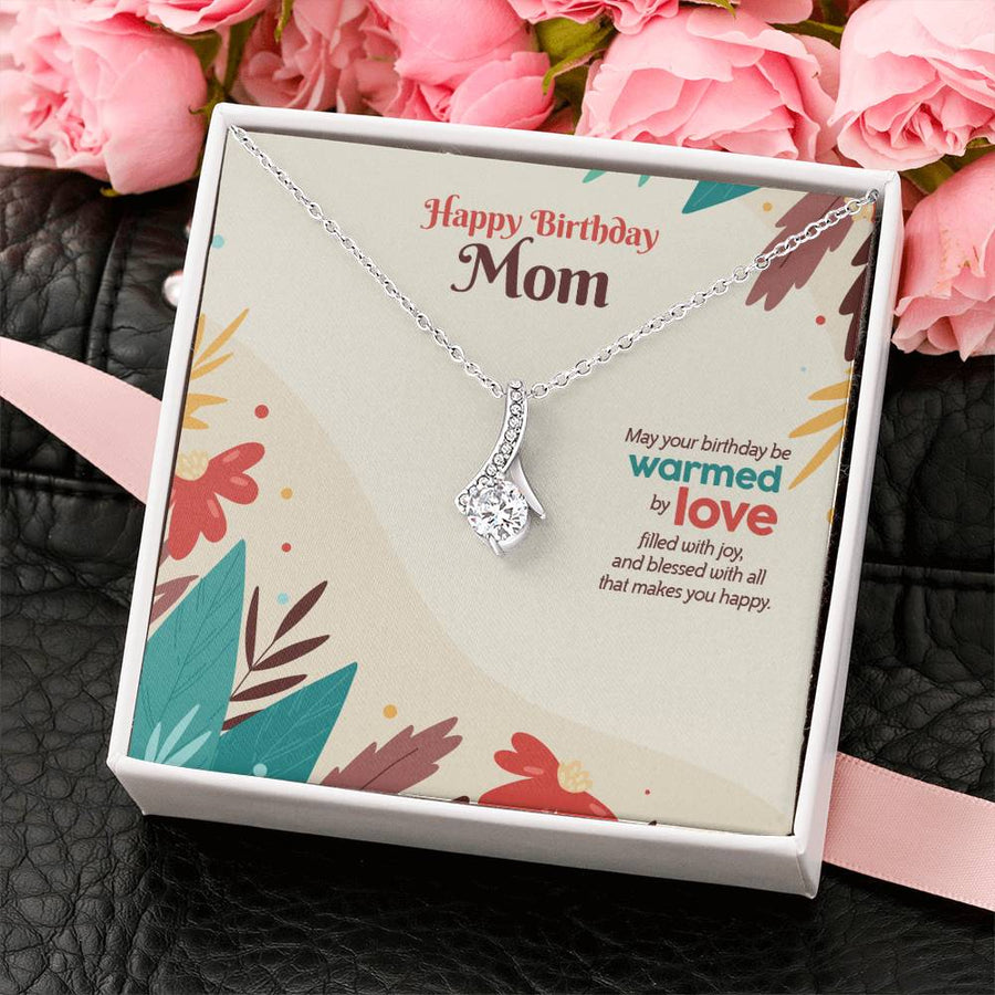 Warmed by Love Birthday Blooms 18K Yellow Gold Finish Alluring Beauty Necklace Jewelry Beautiful Gift for Cherished Mom Celebration