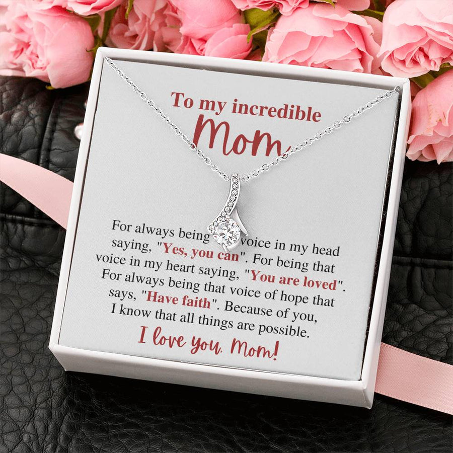 All Things Are Possible 18K Yellow Gold Finish Alluring Beauty Necklace Jewelry Uplifting Gift for Mom from Loving Child