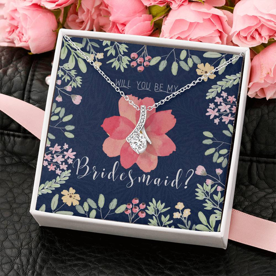 Bloom Garden Proposal 18K Yellow Gold Finish Alluring Beauty Necklace Jewelry Beautiful Gift for Trustworthy Bridesmaid Invitation