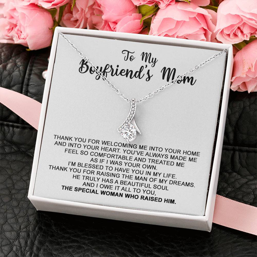 Man My Dreams Beautiful Soul Special Woman 14K White Gold Finish Alluring Beauty Necklace Jewelry Perfect Gift for Mother In Law Mother's Day