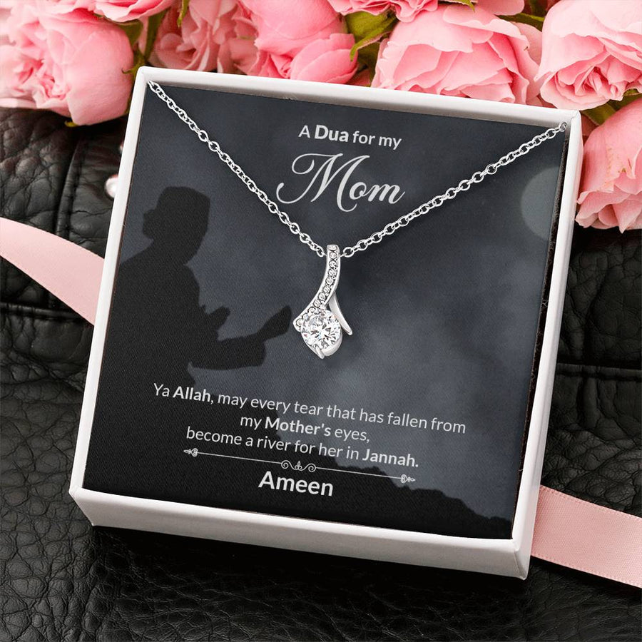 Beautiful Heart Mom Divine Protection 18K Yellow Gold Finish Alluring Beauty Necklace Jewelry Perfect Gift for Beautiful Mom