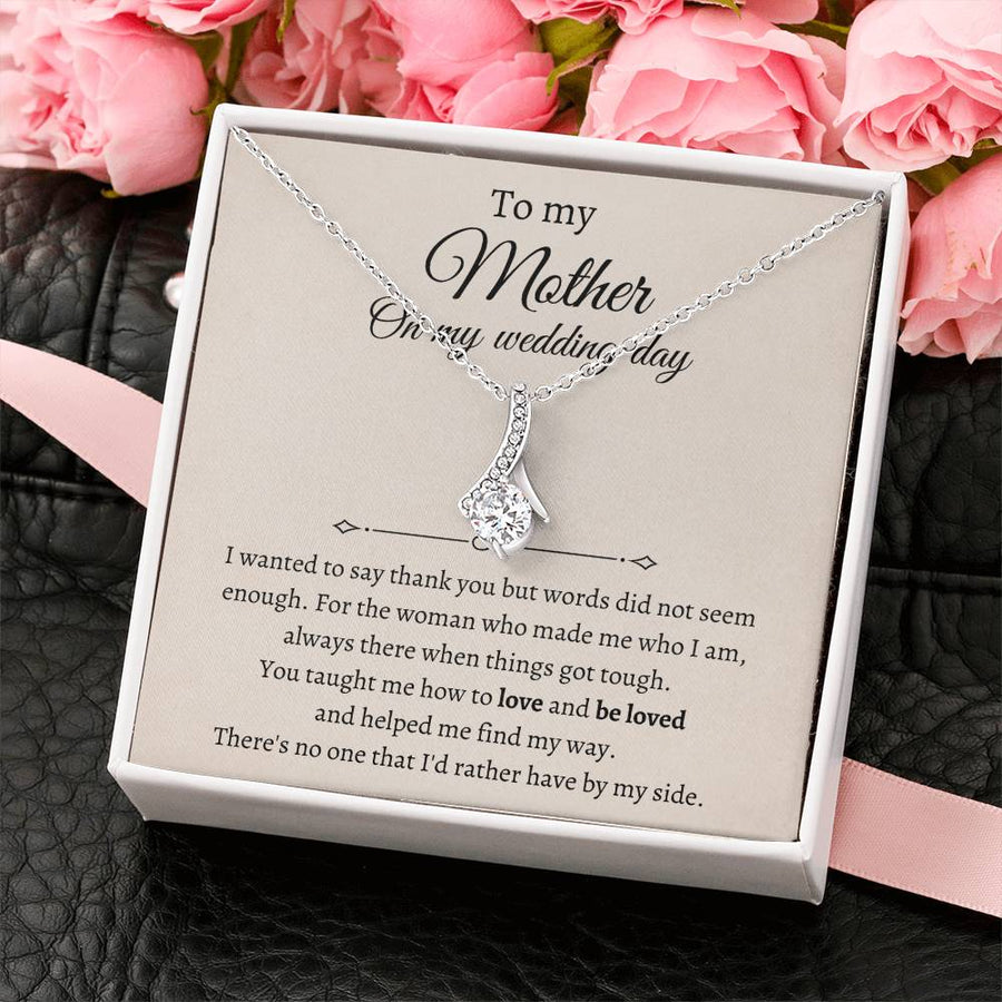 You Taught Me How To Love And Be Loved 18K Yellow Gold Finish Alluring Beauty Necklace Jewelry Emotional Gift for Mother on Wedding Day