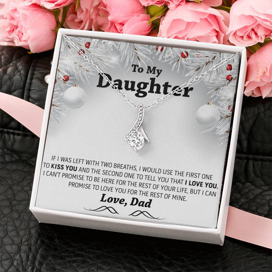 Be Here for the Rest of Your Life 18K Yellow Gold Finish Alluring Beauty Necklace Jewelry Heartfelt Christmas Gift for Daughter