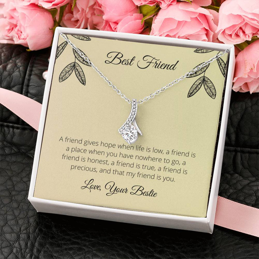 Precious Honest Best Friend Hope 18K Yellow Gold Finish Alluring Beauty Necklace Jewelry Beautiful Gift for True Friend Birthday
