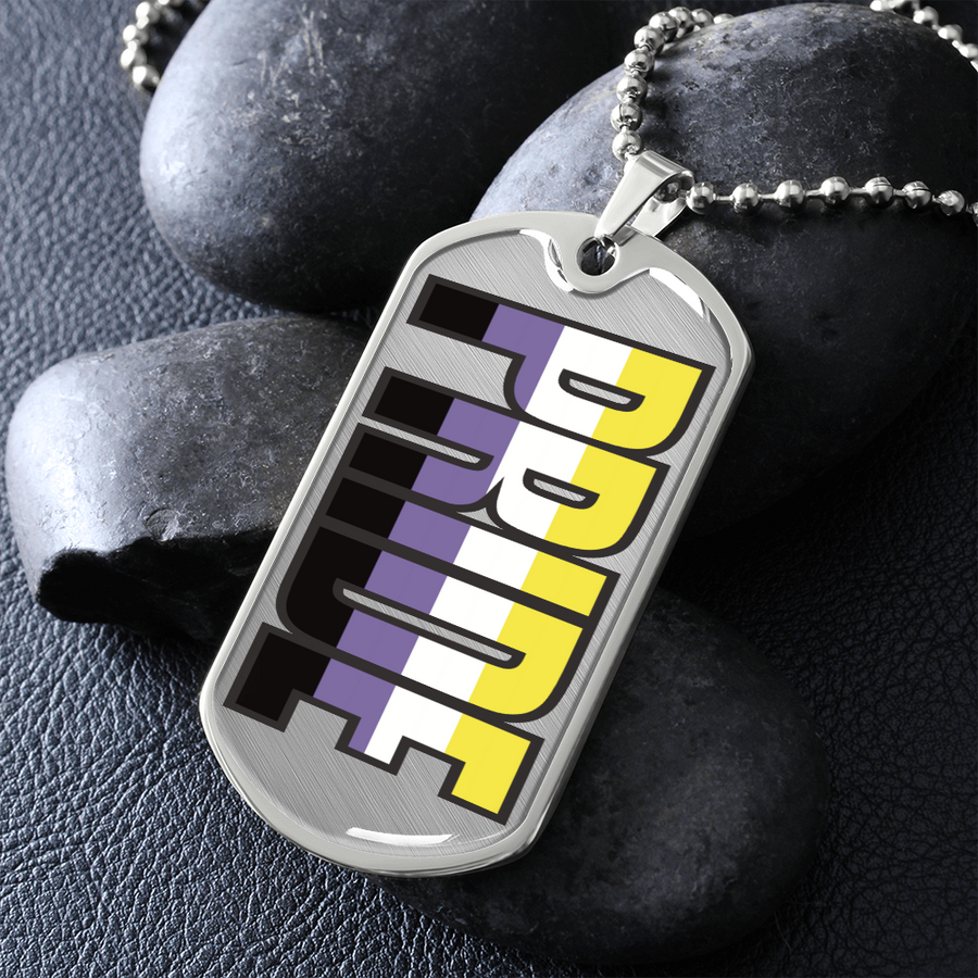 Nonbinary Pride Necklace | Enby Pride Necklace