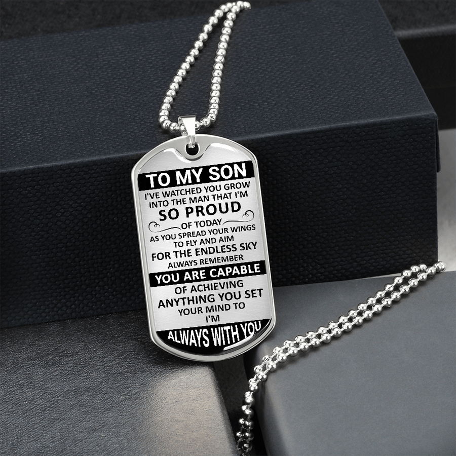 Gift For Son - You Are Capable - Dog Tag Dog Tag Necklace