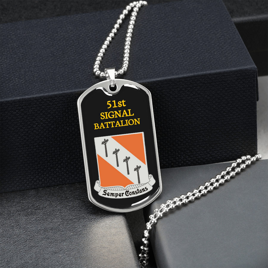 Awesome dog tag for 51st Signal Battalion Dog Tag Necklace