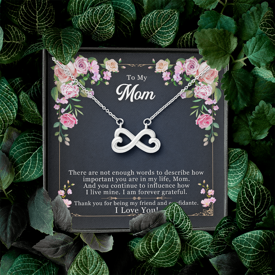 Infinity Heart Necklace for Mother, Birthday Gift For Mother Christmas Gift, Mother Gift Necklace
