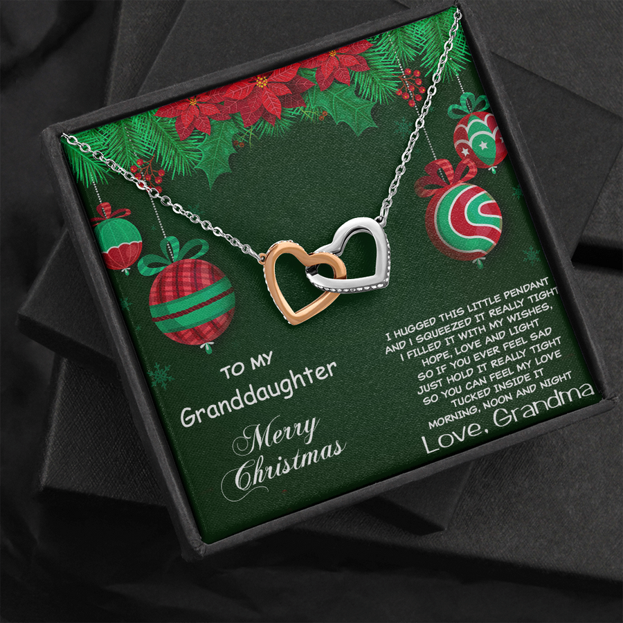 Granddaughter Heart Pendant Necklace Christmas Gift