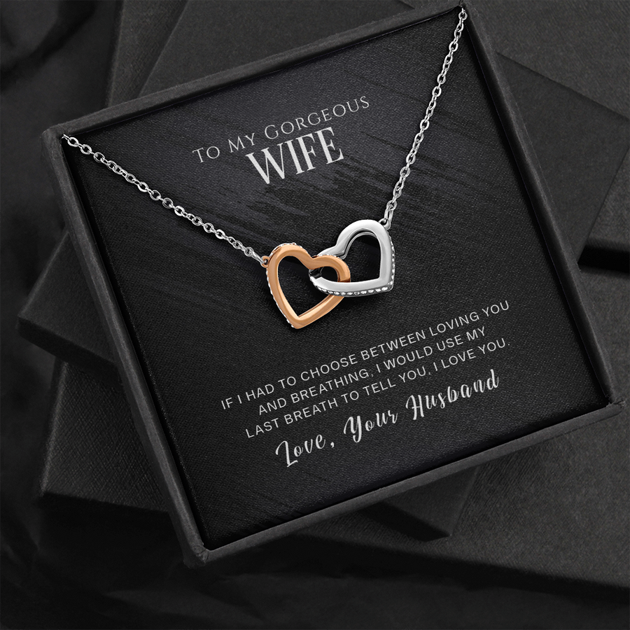 Interlocking Hearts Necklace, Anniversary Gift for Wife, Gift for Her from Husband, Gift for Her, Mothers Day Gift, Valentines Day Gift, Gifts for Wife, Christmas Gift