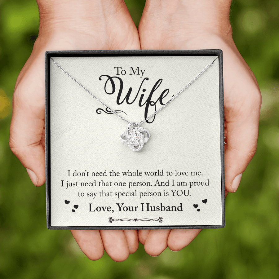 To My WIfe To My Wife Necklace, Love Knot, Anniversary Gift for Wife, Birthday Gift for Wife, Gift for Wife, Necklace for Wife, Gift for Wife Birthday