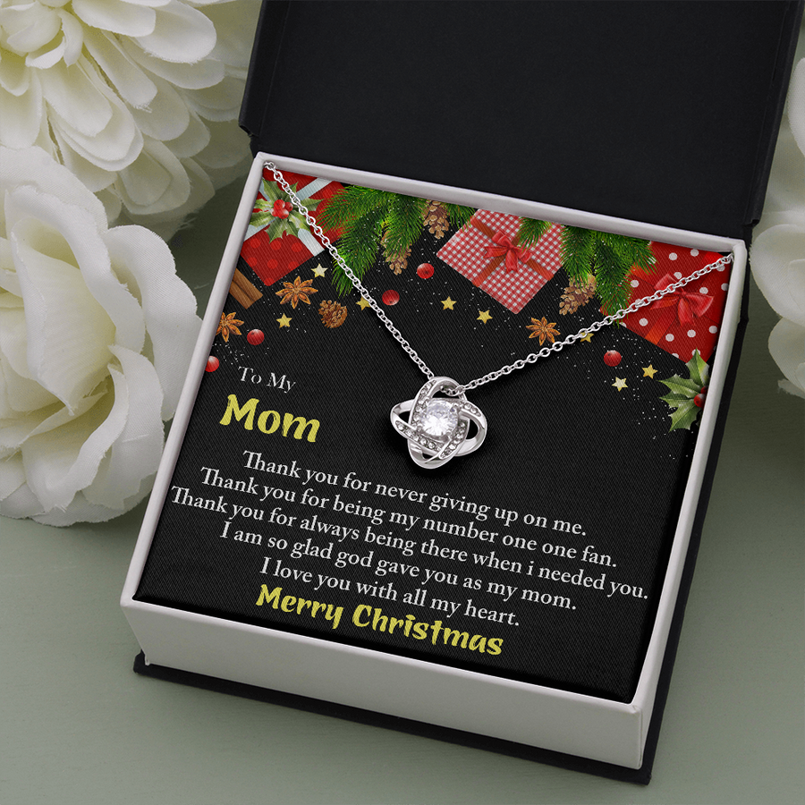 to my mom merry xmas Necklace