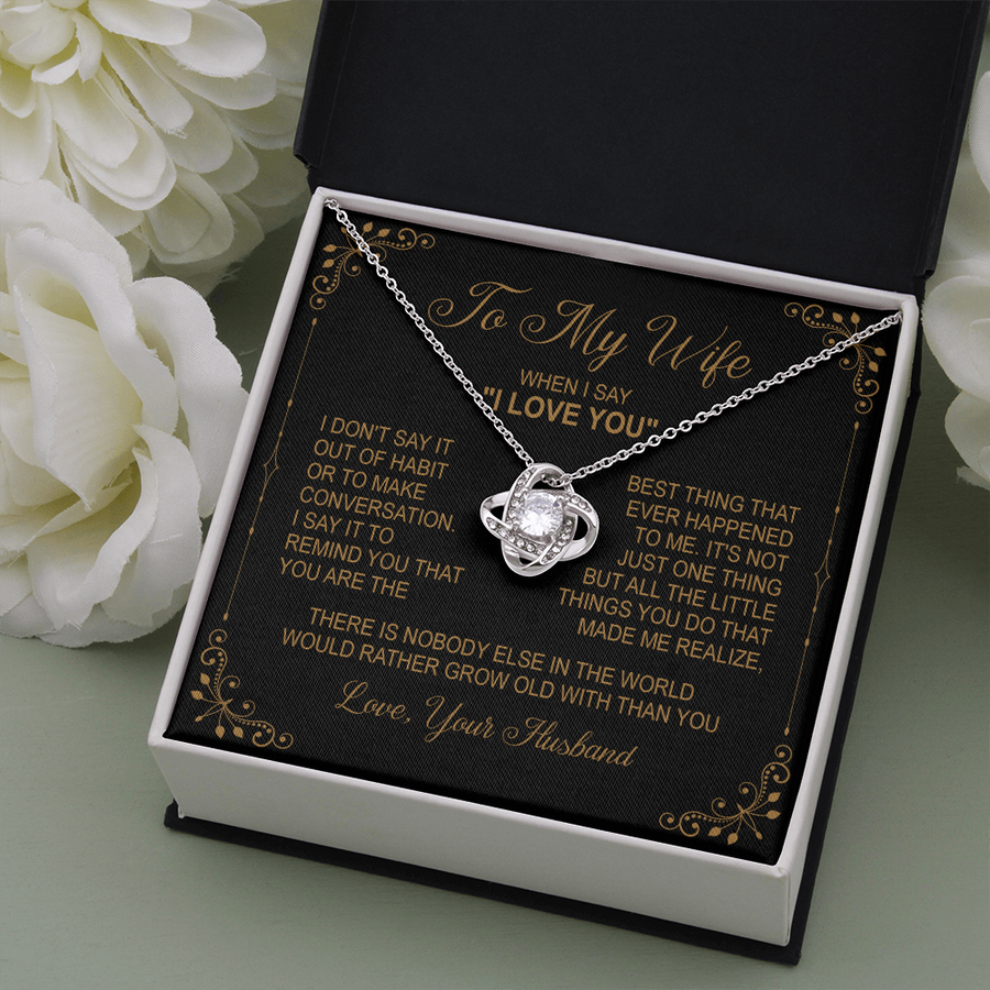 To My Wife Love Know Necklace