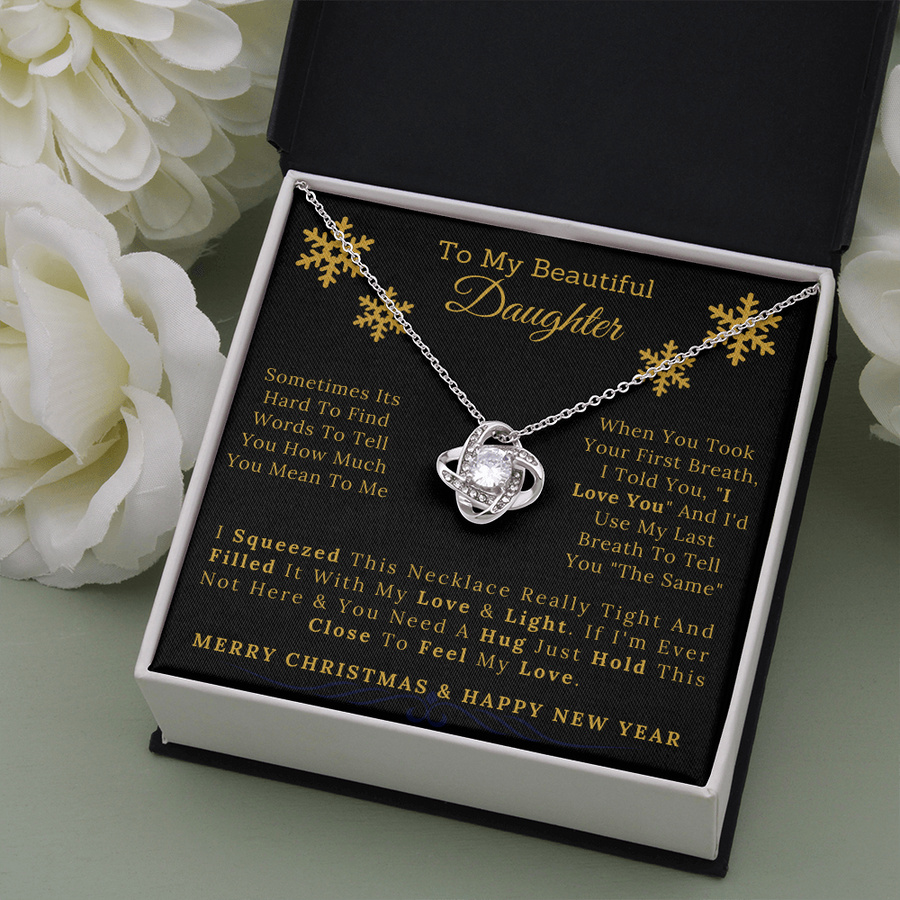 To My Beautiful Daughter Necklace, Gift For Daughter, Christmas Gift To Daughter