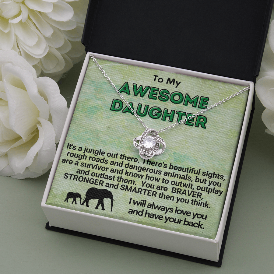 Awesome Daughter Necklace Gift From Mom or Dad