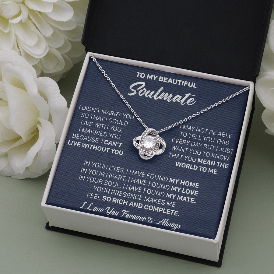 Gift For Your Soulmate Christmas - Marry You - Love Knot Necklace
