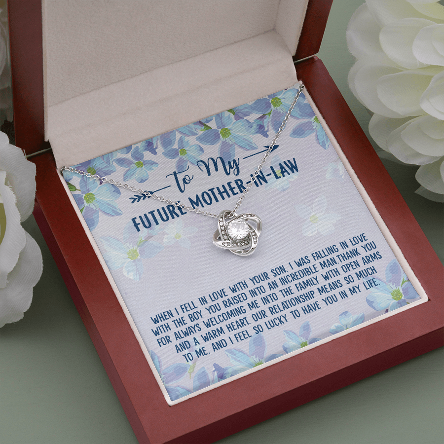 To My Future Mother in Law Necklace From Her | Gift to Mother-in-law for Christmas Birthday Mother's Day, Message Card to Mom-in-law - Gift to My Mother-in-law on Wedding Day|birthday Gifts